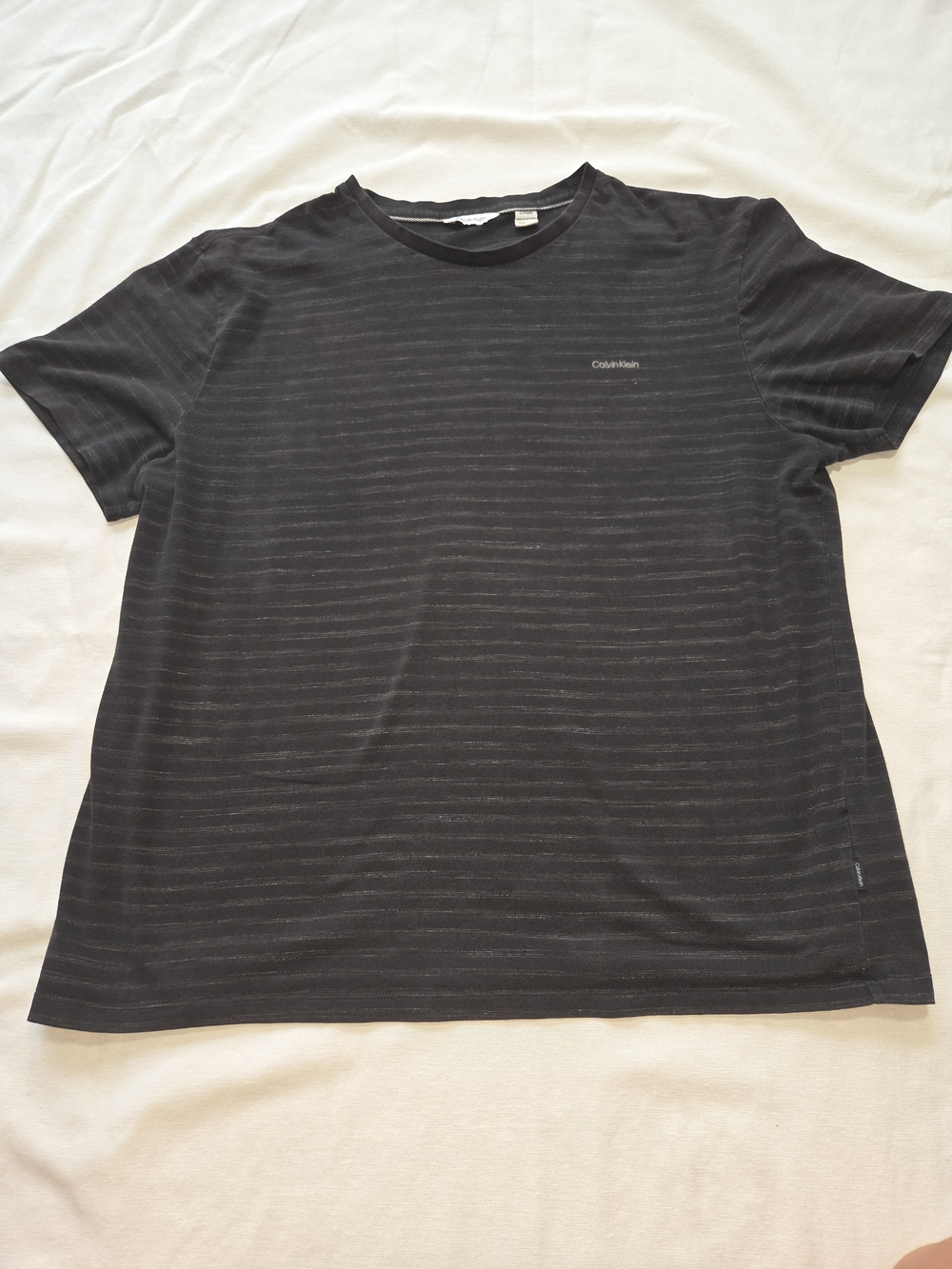 Calvin Klein Men’s Black Striped Crewneck T-Shirt